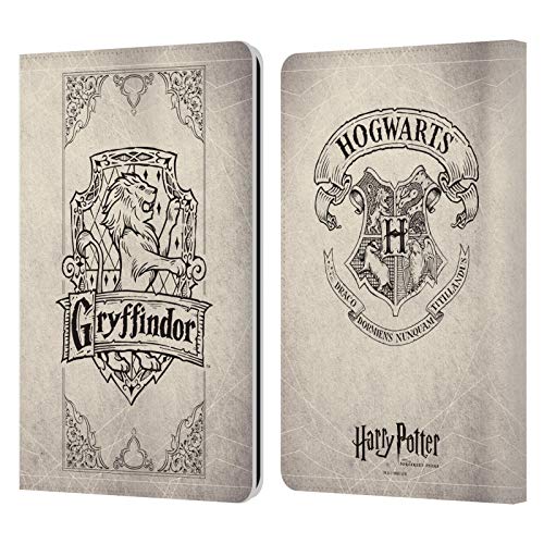 Head Case Designs Offizielle Harry Potter Gryffindor Pergament Sorcerer's Stone I Leder Brieftaschen Handyhülle Hülle Huelle kompatibel mit Kindle Paperwhite 1/2 / 3 von Head Case Designs