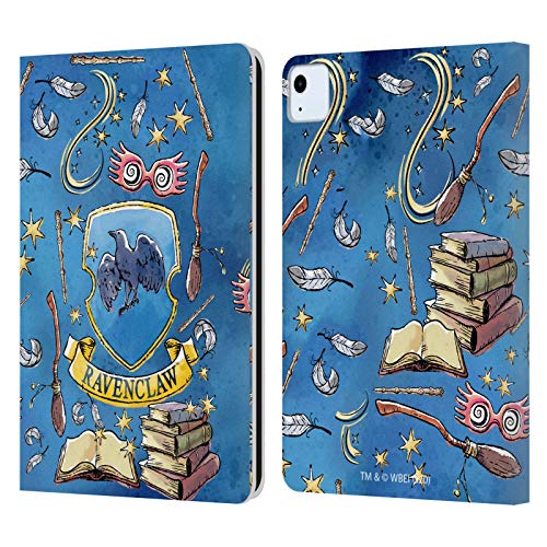 Head Case Designs Offizielle Harry Potter Ravenclaw Muster Deathly Hallows XIII Leder Brieftaschen Handyhülle Hülle Huelle kompatibel mit Apple iPad Air 2020/2022 von Head Case Designs