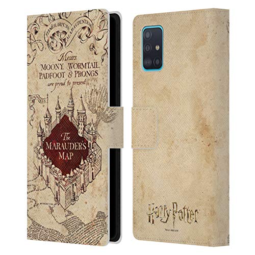 Head Case Designs Offizielle Harry Potter The Marauder's Map Prisoner of Azkaban II Leder Brieftaschen Handyhülle Hülle Huelle kompatibel mit Samsung Galaxy A51 (2019) von Head Case Designs