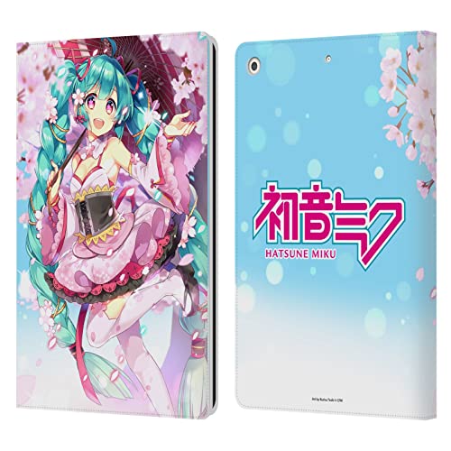 Head Case Designs Offizielle Hatsune Miku Sakura Grafiken Leder Brieftaschen Handyhülle Hülle Huelle kompatibel mit Apple iPad 10.2 2019/2020/2021 von Head Case Designs