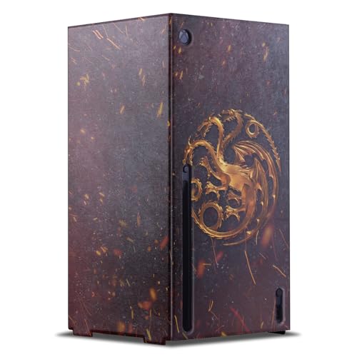 Head Case Designs Offizielle House Of The Dragon: Television Series Haus Targaryen Siegel Und Charaktere Spielekonsolen Wickeln kompatibel mit Xbox Series X von Head Case Designs