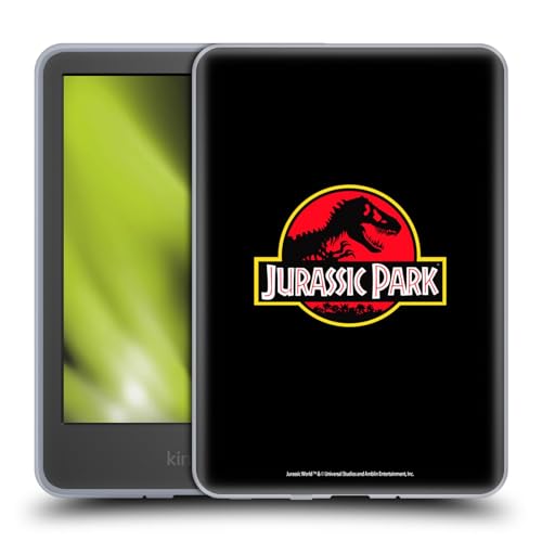 Head Case Designs Offizielle Jurassic Park Voll Schwarz Logo Soft Gel Handyhülle Hülle kompatibel mit Amazon Kindle 11th Gen 6in 2022 von Head Case Designs