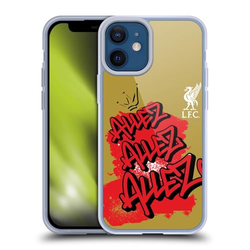 Head Case Designs Offizielle Liverpool Football Club Allez Allez Allez Weiß Graffiti-Kunst Gel Handyhülle Hülle [Militärischer Schutzgrad] Kompatibel mit Apple iPhone 12 Mini von Head Case Designs