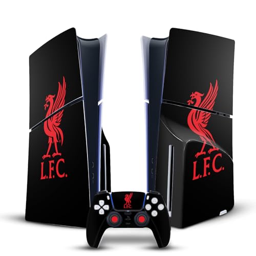 Head Case Designs Offizielle Liverpool Football Club Liver Bird Red On Black Kunst Vinyl Haut Gaming Aufkleber Abziehbild kompatibel mit Sony PS5 Slim/Pro Disc Edition Console & DualSense Controller Head Case Designs Offizielle Liverpool Football Club Liver Bird Red On Black Kunst Vinyl Haut Gaming Aufkleber Abziehbild kompatibel mit Sony PS5 Slim/Pro Disc Edition Console & DualSense Controller von Head Case Designs