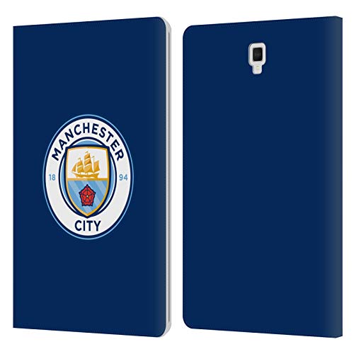 Head Case Designs Offizielle Manchester City Man City FC Obsidian vollfarbige Abzeichen Leder Brieftaschen Handyhülle Hülle Huelle kompatibel mit Galaxy Tab S4 10.5 (2018) von Head Case Designs