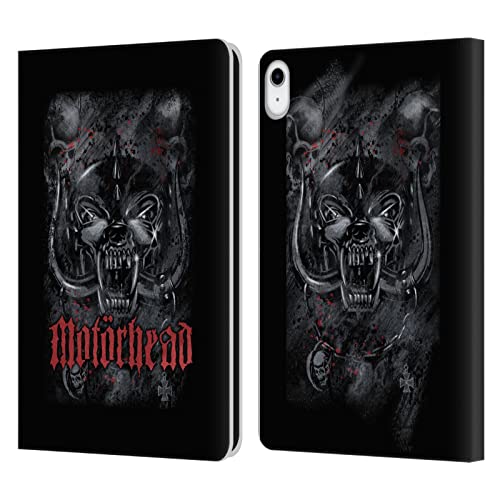 Head Case Designs Offizielle Motorhead Deathstorm Grafiken Leder Brieftaschen Handyhülle Hülle Huelle kompatibel mit Apple iPad 10.9 (2022) von Head Case Designs