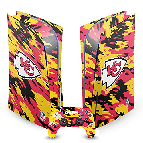 Head Case Designs Offizielle NFL Camou Kansas City Chiefs Vinyl Frontplatte Haut Gaming Aufkleber Abziehbild Abdeckung kompatibel mit Sony PlayStation 5 PS5 Disc Edition Console & DualSense Controller Head Case Designs Offizielle NFL Camou Kansas City Chiefs Vinyl Frontplatte Haut Gaming Aufkleber Abziehbild Abdeckung kompatibel mit Sony PlayStation 5 PS5 Disc Edition Console & DualSense Controller von Head Case Designs