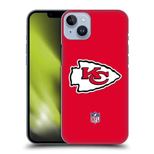 Head Case Designs Offizielle NFL Einfarbig Kansas City Chiefs Logo Harte Rueckseiten Handyhülle Hülle Huelle kompatibel mit Apple iPhone 14 Plus von Head Case Designs