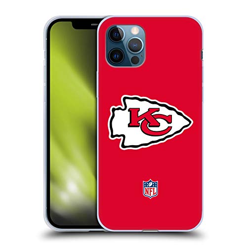 Head Case Designs Offizielle NFL Einfarbig Kansas City Chiefs Logo Soft Gel Handyhülle Hülle kompatibel mit Apple iPhone 12 / iPhone 12 Pro von Head Case Designs