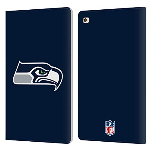 Head Case Designs Offizielle NFL Einfarbig Seattle Seahawks Logo Leder Brieftaschen Handyhülle Hülle Huelle kompatibel mit Apple iPad Mini 4 von Head Case Designs