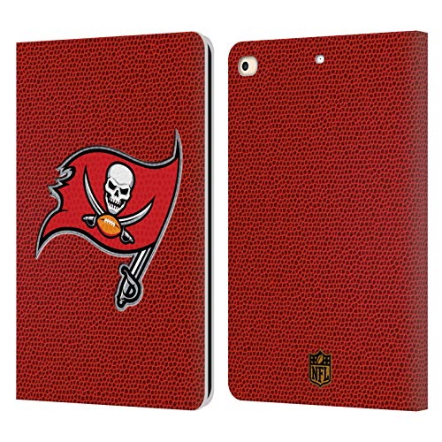 Head Case Designs Offizielle NFL Fussball Tampa Bay Buccaneers Logo Leder Brieftaschen Handyhülle Hülle Huelle kompatibel mit Apple iPad 9.7 2017 / iPad 9.7 2018 von Head Case Designs