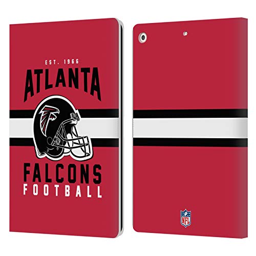 Head Case Designs Offizielle NFL Helm-Buchdruckerkunst Atlanta Falcons Graphics Leder Brieftaschen Handyhülle Hülle Huelle kompatibel mit Apple iPad 10.2 2019/2020/2021 von Head Case Designs