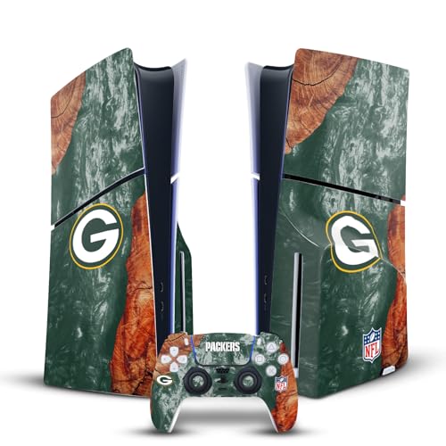 Head Case Designs Offizielle NFL Holz & Harze Green Bay Packers Vinyl Haut Gaming Aufkleber Abziehbild kompatibel mit Sony Playstation 5 PS5 Slim/Pro Disc Edition Console & DualSense Controller Head Case Designs Offizielle NFL Holz & Harze Green Bay Packers Vinyl Haut Gaming Aufkleber Abziehbild kompatibel mit Sony Playstation 5 PS5 Slim/Pro Disc Edition Console & DualSense Controller von Head Case Designs