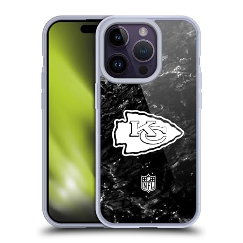Head Case Designs Offizielle NFL Marmor Kansas City Chiefs Artwork Soft Gel Handyhülle Hülle kompatibel mit Apple iPhone 14 Pro von Head Case Designs