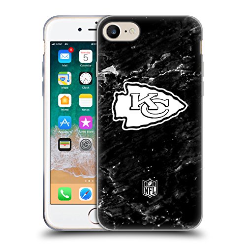 Head Case Designs Offizielle NFL Marmor Kansas City Chiefs Artwork Soft Gel Handyhülle Hülle kompatibel mit Apple iPhone 7/8 / SE 2020 & 2022 von Head Case Designs