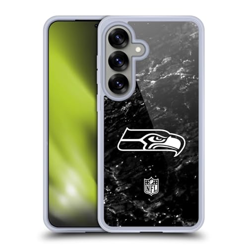 Head Case Designs Offizielle NFL Marmor Seattle Seahawks Artwork Gel Handyhülle Hülle [Militärischer Schutzgrad] Kompatibel mit Samsung Galaxy S25 von Head Case Designs