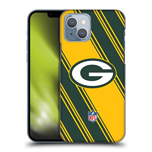 Head Case Designs Offizielle NFL Streifen Green Bay Packers Artwork Harte Rueckseiten Handyhülle Hülle Huelle kompatibel mit Apple iPhone 14 von Head Case Designs
