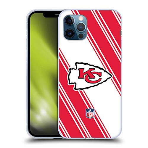 Head Case Designs Offizielle NFL Streifen Kansas City Chiefs Artwork Soft Gel Handyhülle Hülle kompatibel mit Apple iPhone 12 / iPhone 12 Pro von Head Case Designs
