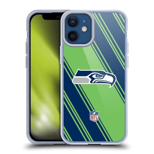 Head Case Designs Offizielle NFL Streifen Seattle Seahawks Artwork Gel Handyhülle Hülle [Militärischer Schutzgrad] Kompatibel mit Apple iPhone 12 Mini von Head Case Designs