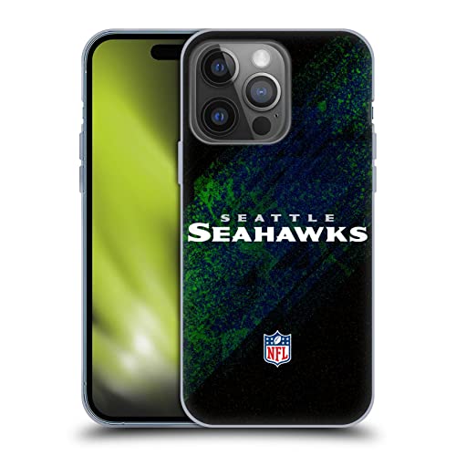 Head Case Designs Offizielle NFL Unschärfe Seattle Seahawks Logo Soft Gel Handyhülle Hülle kompatibel mit Apple iPhone 14 Pro von Head Case Designs