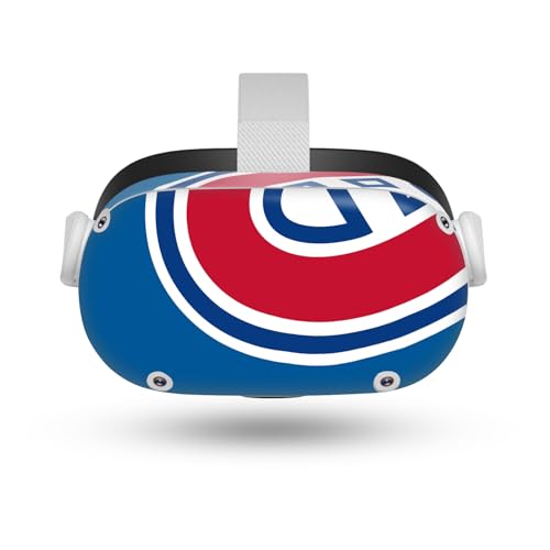 Head Case Designs Offizielle NHL Übergroß Montreal Canadiens Vinyl Haut Aufkleber Abziehbild Abdeckung kompatibel mit Meta Quest 2 von Head Case Designs