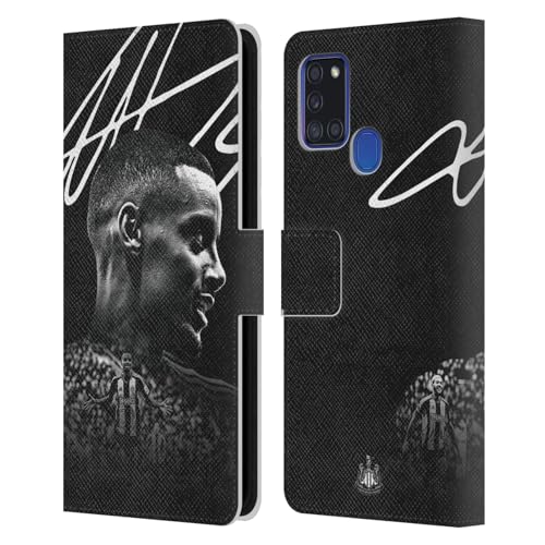 Head Case Designs Offizielle Newcastle United Football Club Alexander Isak 2024/25 Erstes Team Leder Brieftaschen Handyhülle kompatibel mit Samsung Galaxy A21s (2020) von Head Case Designs