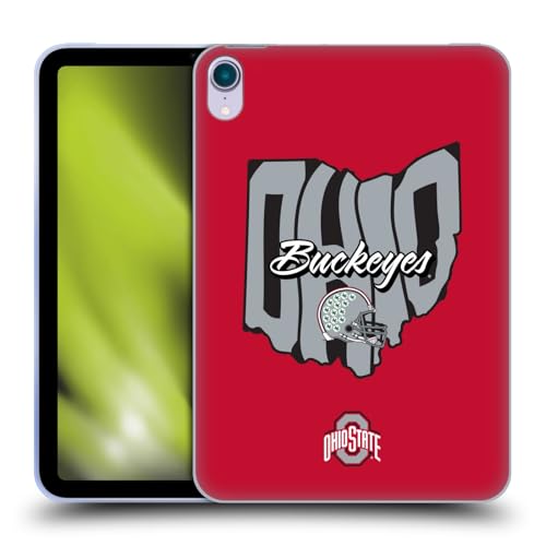 Head Case Designs Offizielle Ohio State University Landkarte Fußballgrafiken Soft Gel Handyhülle kompatibel mit Apple iPad Mini (2021/2024) von Head Case Designs