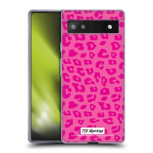 Head Case Designs Offizielle P.D. Moreno Pink Leopard Muster Soft Gel Handyhülle Hülle kompatibel mit Google Pixel 6a von Head Case Designs