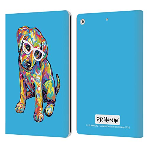 Head Case Designs Offizielle P.D. Moreno Yellow Labrador Hunde Leder Brieftaschen Handyhülle Hülle Huelle kompatibel mit Apple iPad 10.2 2019/2020/2021 von Head Case Designs