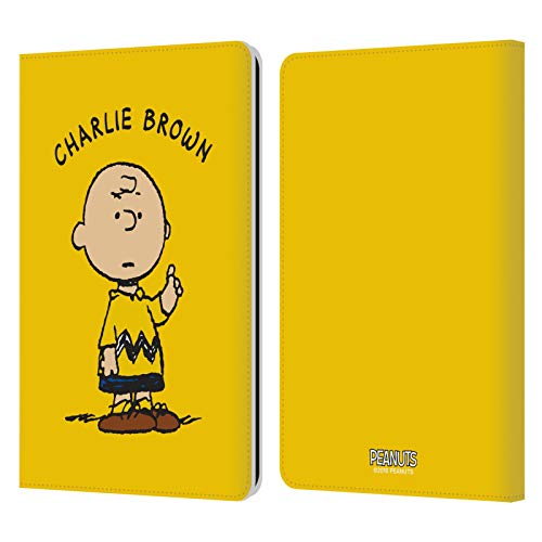 Head Case Designs Offizielle Peanuts Charlie Brown Persöhnlichkeiten Leder Brieftaschen Handyhülle Hülle Huelle kompatibel mit Kindle Paperwhite 1/2 / 3 von Head Case Designs
