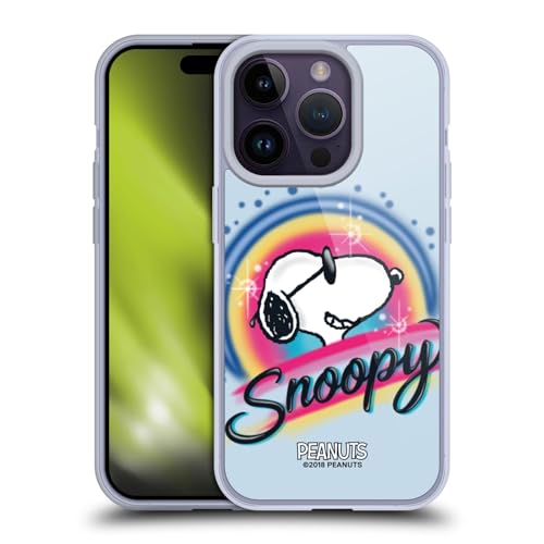 Head Case Designs Offizielle Peanuts Farbige Sonnenbrille Snoopy Plankenweg-Spritzpistole Gel Handyhülle Hülle [Militärischer Schutzgrad] Kompatibel mit Apple iPhone 14 Pro von Head Case Designs