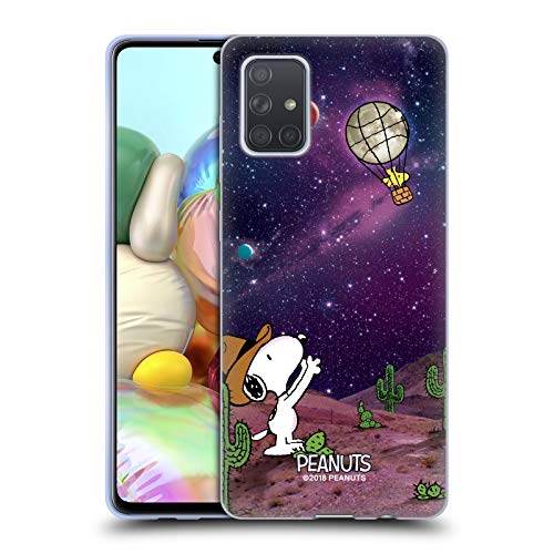 Head Case Designs Offizielle Peanuts Nebelfleck-Ballon Woodstock Snoopy Raumcowboy Soft Gel Handyhülle Hülle kompatibel mit Samsung Galaxy A71 (2019) von Head Case Designs