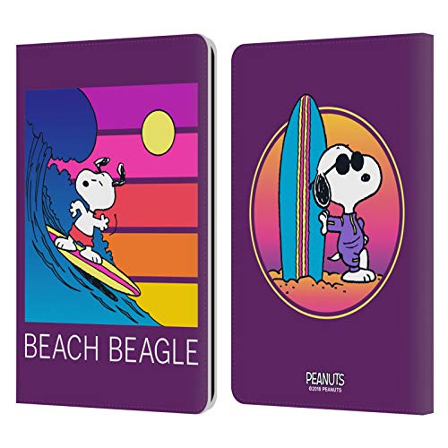 Head Case Designs Offizielle Peanuts Strand Beagle Snoopy Aloha Disco Leder Brieftaschen Handyhülle Hülle Huelle kompatibel mit Kindle Paperwhite 1/2 / 3 von Head Case Designs