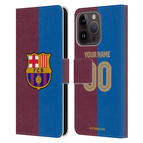 Head Case Designs Offizielle Personalisierte Individuelle FC Barcelona Home 2024/25 Trikot Leder Brieftaschen Handyhülle Hülle Huelle kompatibel mit Apple iPhone 15 Pro Head Case Designs Offizielle Personalisierte Individuelle FC Barcelona Home 2024/25 Trikot Leder Brieftaschen Handyhülle Hülle Huelle kompatibel mit Apple iPhone 15 Pro von Head Case Designs