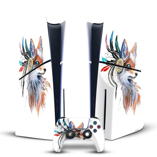 Head Case Designs Offizielle Pixie Cold Fuchs Kunst Mix Vinyl Haut Gaming Aufkleber Abziehbild Abdeckung kompatibel mit Sony Playstation 5 PS5 Slim/Pro Disc Edition Console & DualSense Controller Head Case Designs Offizielle Pixie Cold Fuchs Kunst Mix Vinyl Haut Gaming Aufkleber Abziehbild Abdeckung kompatibel mit Sony Playstation 5 PS5 Slim/Pro Disc Edition Console & DualSense Controller von Head Case Designs