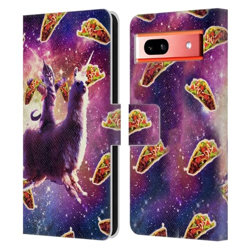 Head Case Designs Offizielle Random Galaxy Krieg Katze & Tacos Raum Lama Leder Brieftaschen Handyhülle Hülle Huelle kompatibel mit Google Pixel 7a Head Case Designs Offizielle Random Galaxy Krieg Katze & Tacos Raum Lama Leder Brieftaschen Handyhülle Hülle Huelle kompatibel mit Google Pixel 7a von Head Case Designs