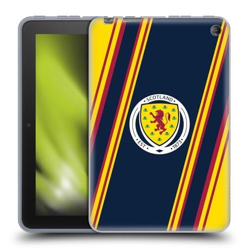Head Case Designs Offizielle Scotland National Football Team Streifen Logo 2 Soft Gel Handyhülle Hülle kompatibel mit Amazon Fire 7 2022 von Head Case Designs