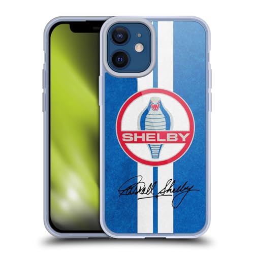 Head Case Designs Offizielle Shelby Blau Im Used Look Logos Gel Handyhülle Hülle [Militärischer Schutzgrad] Kompatibel mit Apple iPhone 12 Mini von Head Case Designs