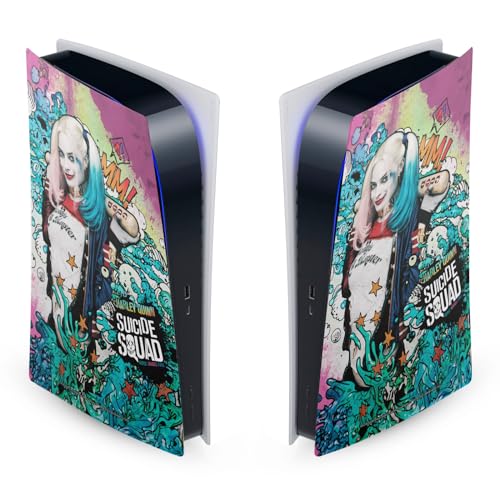 Head Case Designs Offizielle Suicide Squad 2016 Harley Quinn Plakat Graphics Vinyl Frontplatte Haut Gaming Aufkleber Abziehbild Abdeckung kompatibel mit Sony Playstation 5 PS5 Digital Edition Console Head Case Designs Offizielle Suicide Squad 2016 Harley Quinn Plakat Graphics Vinyl Frontplatte Haut Gaming Aufkleber Abziehbild Abdeckung kompatibel mit Sony Playstation 5 PS5 Digital Edition Console von Head Case Designs