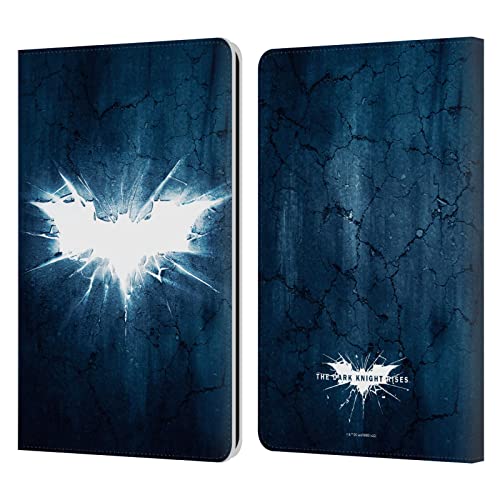 Head Case Designs Offizielle The Dark Knight Rises Grunge Logo Leder Brieftaschen Handyhülle Hülle Huelle kompatibel mit Kindle Paperwhite 1/2 / 3 von Head Case Designs