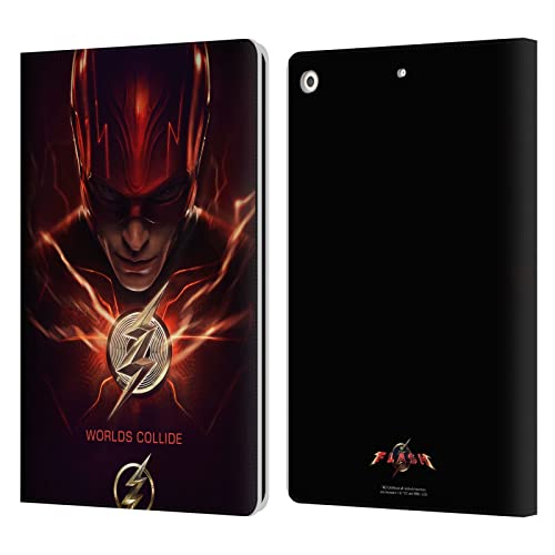 Head Case Designs Offizielle The Flash 2023 Barry Allen Plakat Leder Brieftaschen Handyhülle Hülle Huelle kompatibel mit Apple iPad 10.2 2019/2020/2021 von Head Case Designs