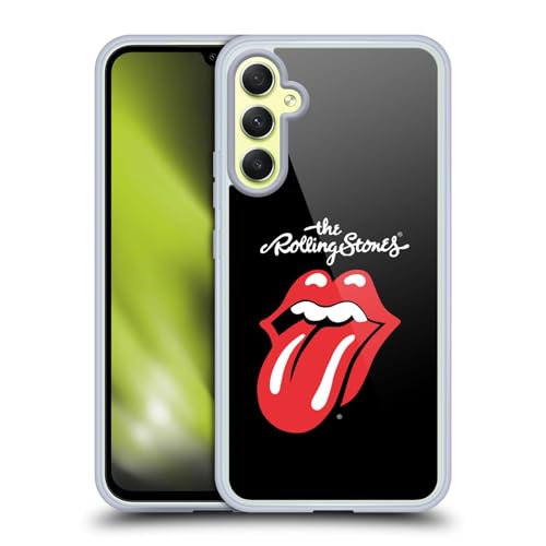 Head Case Designs Offizielle The Rolling Stones Klassische Zunge Kunst Soft Gel Handyhülle Hülle kompatibel mit Samsung Galaxy A34 5G von Head Case Designs
