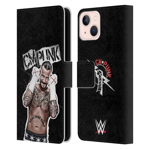 Head Case Designs Offizielle WWE Grafiken cm Punk Leder Brieftaschen Handyhülle Hülle Huelle kompatibel mit Apple iPhone 13 Head Case Designs Offizielle WWE Grafiken cm Punk Leder Brieftaschen Handyhülle Hülle Huelle kompatibel mit Apple iPhone 13 von Head Case Designs