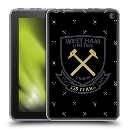 Head Case Designs Offizielle West Ham United FC Third 2020/21 Crest Kit Soft Gel Handyhülle Hülle kompatibel mit Amazon Fire 7 2022 von Head Case Designs