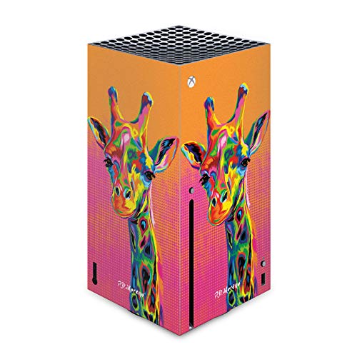 Head Case Designs Offizielle Zugelassen P.D. Moreno Giraffe Tiere II Vinyl Haut Gaming Aufkleber Abziehbild Abdeckung kompatibel mit Xbox Series X Console von Head Case Designs