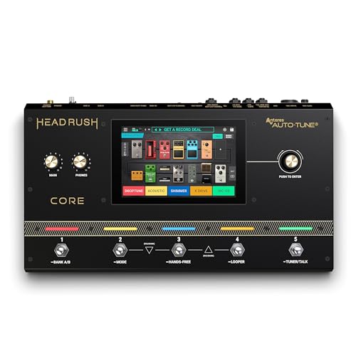 HeadRush Core - Gitarre und Vocal Multi Core Effekt Amp Modelling Prozessor mit Cloning, Looper, Antares Auto-Tune, WLAN, Touchscreen und Bluetooth von HeadRush
