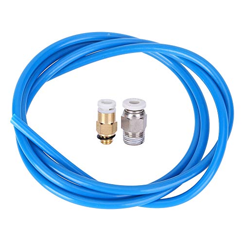3D-Drucker-Ferndüsen-Düsen-Set mit Langstrecken-Fütterungsrohr PTFE-Röhrchen M6 Pneumatischer Stecker M10 Pneumatischer Stecker für 3D-Drucker Gerade Pneumatische Blau-Fernbedienung (1.5.M) von Headerbs