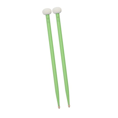 Doppelseitige Drum Mallets Komfortable Grip Schöne Textur Uniform Sound Premium Material Drumsticks Zum Spielen von Drum Set Kettledrum mit Glattem Finish aus Ahornholz und (GREEN) von Headerbs