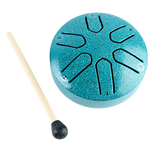 InstrumentPartsandAccessories Handpan Trommelstahl Zunge Drum Professional 6 Notizen Mini Percussion Instrument mit Sorglos Meditierter Yoga-Leistung (GREEN) von Headerbs