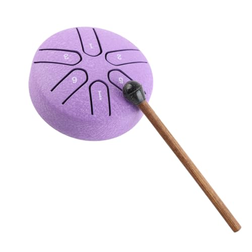 InstrumentPartsandAccessories Handpan Trommelstahl Zunge Drum Professional 6 Notizen Mini Percussion Instrument mit Sorglos Meditierter Yoga-Leistung (PURPLE) von Headerbs